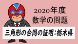 TikZ：2020年度栃木県：三角形の合同の証明
