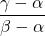 \dfrac{\gamma-\alpha}{\beta-\alpha}