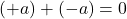 (+a) + (-a) = 0