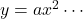 y=ax^2\cdots