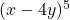 (x-4y)^5