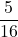 \dfrac{5}{16}