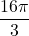 \dfrac{16\pi}{3}