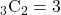 {}_{3}\mathrm{C}_2=3