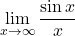 \displaystyle\lim_{x\to \infty}\dfrac{\sin x}{x}