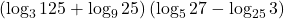 \left(\log_3{125}+\log_{9}25\right)\left(\log_5{27}-\log_{25}3\right)