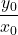 \dfrac{y_0}{x_0}