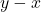 Rendered by QuickLaTeX.com y-x