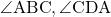 \angle{\text{ABC}}, \angle{\text{CDA}}