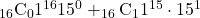 _{16}\mathrm{C}_01^{16}15^0+_{16}\mathrm{C}_11^{15}\cdot15^1