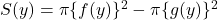 S(y)=\pi\{f(y)\}^2-\pi\{g(y)\}^2