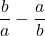 \dfrac{b}{a}-\dfrac{a}{b}