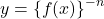 y=\left\{f(x)\right\}^{-n}