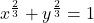 x^{\frac23}+y^{\frac23}=1