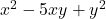 x^2-5xy+y^2