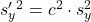 s'_y^2=c^2\cdot s_y^2