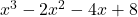 x^3-2x^2-4x+8