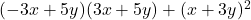 (-3x+5y)(3x+5y)+(x+3y)^2