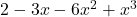 2-3x-6x^2+x^3