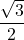 \dfrac{\sqrt3}{2}