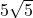 Rendered by QuickLaTeX.com 5\sqrt{5}