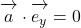 \bekutorui{a}\cdot\overrightarrow{\mathstrut e_y}=0