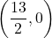 \left(\dfrac{13}{2}, 0\right)