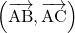 \left(\overrightarrow{\mathstrut \text{AB}}, \overrightarrow{\mathstrut \text{AC}}\right)