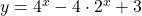 y=4^x-4\cdot2^x+3