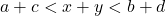 Rendered by QuickLaTeX.com a+c<x+y<b+d