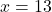 Rendered by QuickLaTeX.com x=13