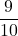 \dfrac{9}{10}