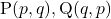 \mathrm{P}(p, q), \mathrm{Q}(q, p)