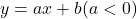 y=ax+b (a<0)