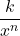 \dfrac{k}{x^n}