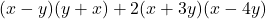 (x-y)(y+x)+2(x+3y)(x-4y)