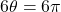 6\theta=6\pi