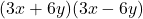 (3x+6y)(3x-6y)