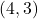 ( 4, 3 )