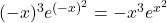 (-x)^3e^{(-x)^2}=-x^3e^{x^2}