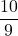 \dfrac{10}{9}