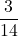 \dfrac{3}{14}