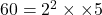 60=2^2\times\3\times5