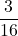 \dfrac{3}{16}