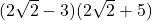 (2\sqrt2-3)(2\sqrt2+5)