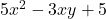 5x^2-3xy+5