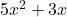 5x^2+3x