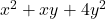 x^2+xy+4y^2