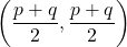 \left(\dfrac{p+q}{2}, \dfrac{p+q}{2}\right)