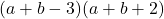 Rendered by QuickLaTeX.com (a+b-3)(a+b+2)